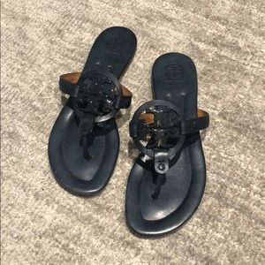 Tory Burch Navy Miller Sandals